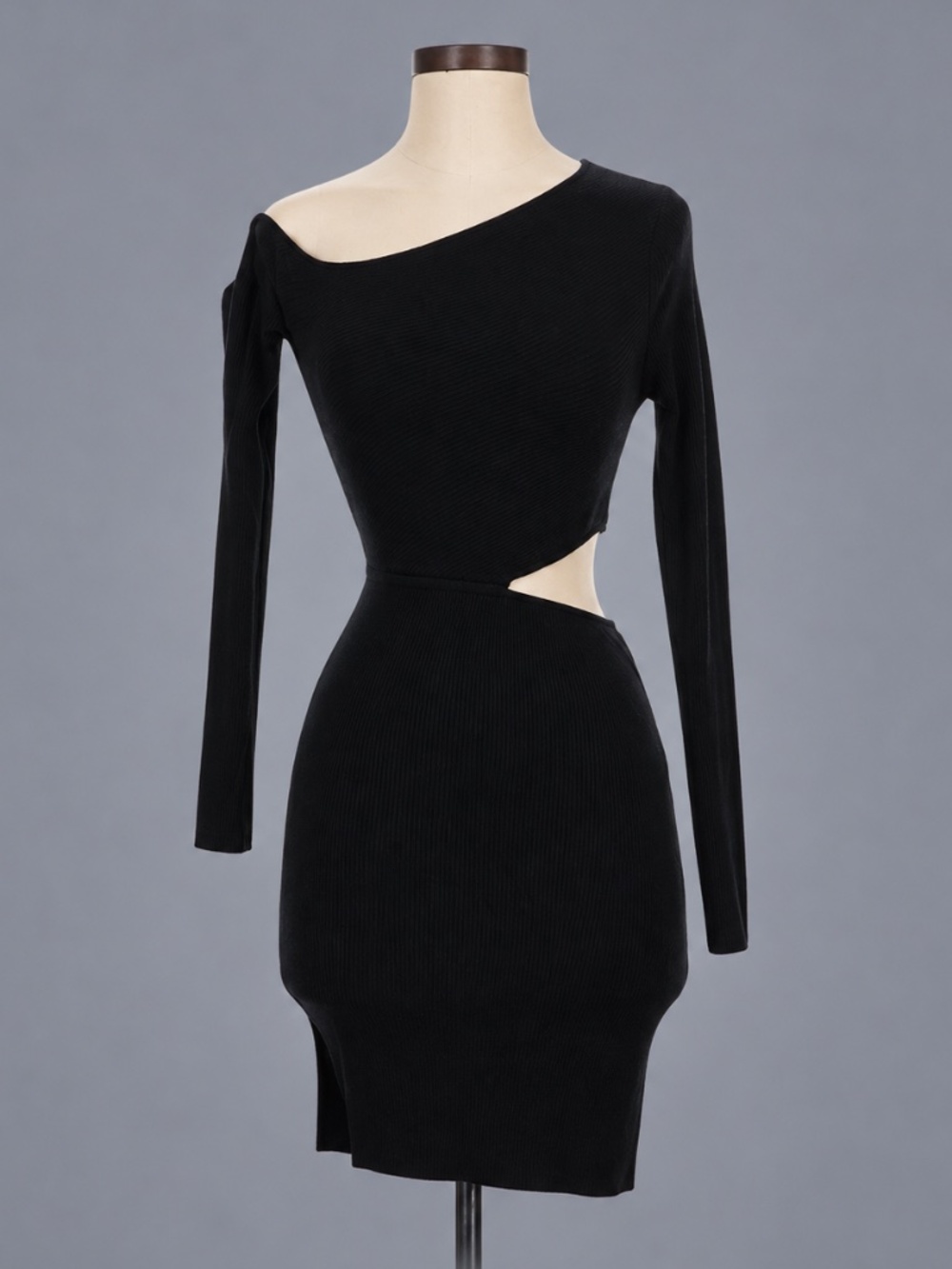 ASTR The Label Black Cutout Long Sleeve Mini Dress – Size S